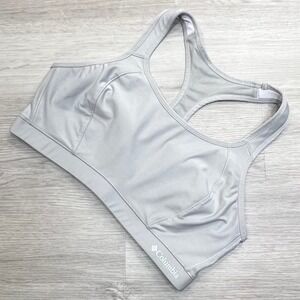 Columbia Womens L/G Racerback Sports Bra Support Activewear Gray